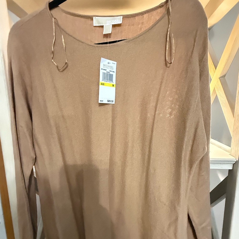 Michael Kors Dark Camel Knit Top